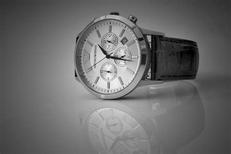 Black Leather Strap Silver Chronograph Watch · Free Stock Photo