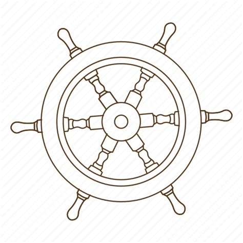 Pirate Ship Wheel Drawing