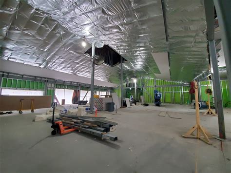 Ceiling and walls underway - Ypsilanti District Library