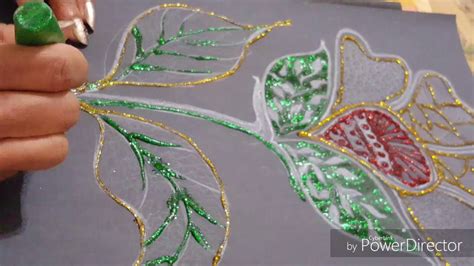 Tutorial for Painting with Glue & Glitter | Glitter Glue Art | art n art | glitter glue art ...