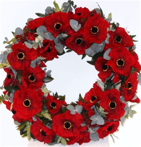 An artificial poppy wreath suitable for remembrance Sunday | Флористика ...