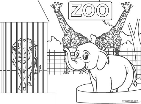 Zoo Animal Coloring Page