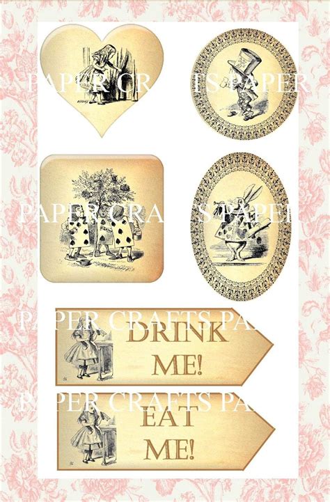 Alice in wonderland bottle labels drink me labels alice birthday instant download digital bottle ...