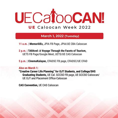 UE Caloocan Week 2022 Formally Opens This Tuesday! – University of the East