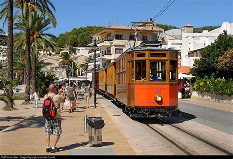 22 Ferrocarril de Soller Streetcar at Soller, Mallorque, Balearic ...