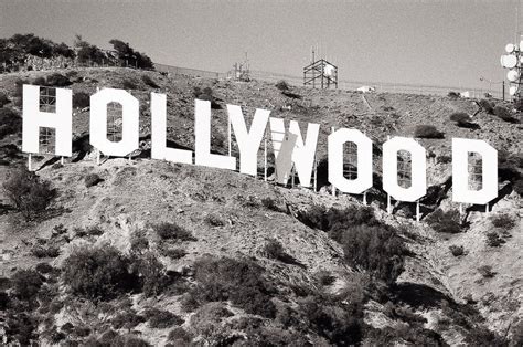 The Hollywood Sign Black and White Photo, Los Angeles Black and White ...