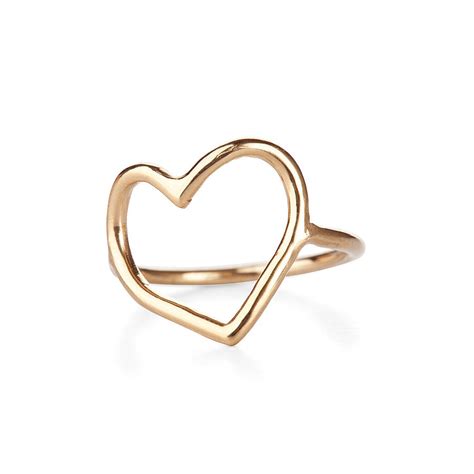 love heart gold ring by chupi | notonthehighstreet.com