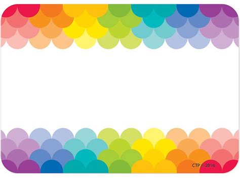 Painted Palette Rainbow Scalloped Border | Rainbow names, Paint palette ...