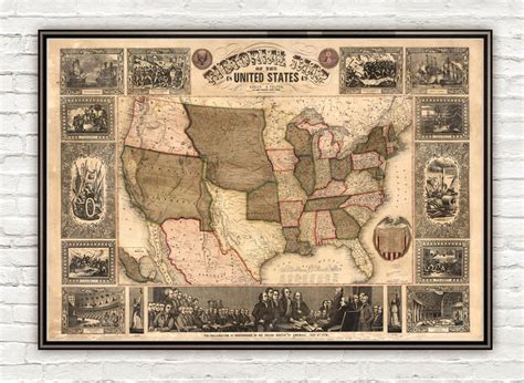 Old Map Of The United States – Map Vector