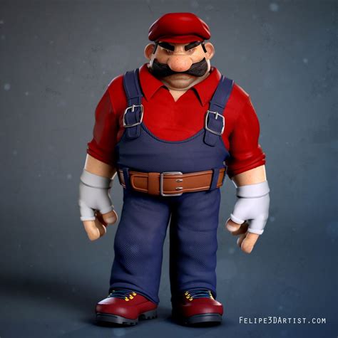 Mario Berracus by Felipe3dartist | Fan Art | 3D | CGSociety 3d Model ...