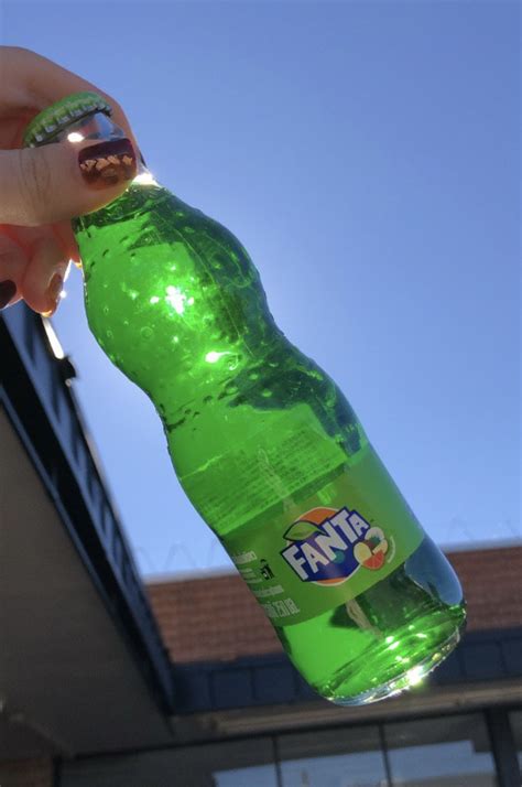 Thai Fanta Green Glass Bottle Rare Exotic Soda