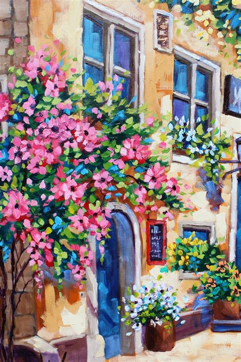 European Cafe Original Painting Oil Painting Impressionism | Etsy