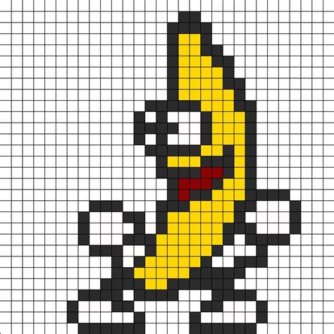 Dancing Banana Easy Perler Bead Patterns, Diy Perler Bead Crafts, Kandi Patterns, Perler Bead ...