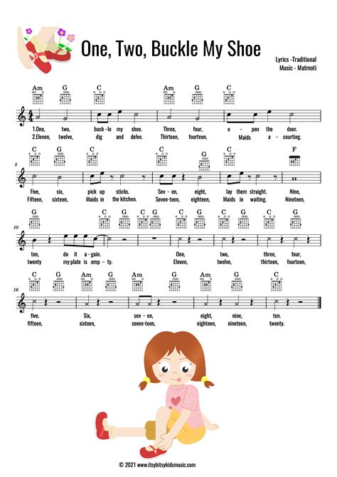 One, Two, Buckle My Shoe Sheet Music With Chords And Lyrics