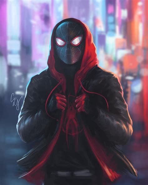 Miles morales!---@samdoesarts Black Spiderman, Amazing Spiderman, Image ...