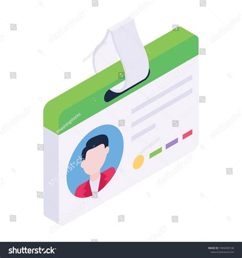 Employee Id Card Vector Modern Isometric Stock Vector (Royalty Free ...