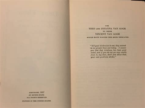 Dear Theo: The Autobiography of Vincent Van Gogh (1937) hardcover book