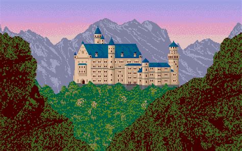 Neuschwanstein Castle - Pixel art from 1987 : r/germany