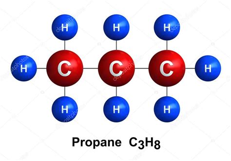 3D render de la estructura molecular del propano — Foto de stock © oorka5 #136543314