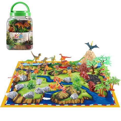 50 Piece Dinosaur Play Set: Ultimate Educational Toy of 20 Realistic ...