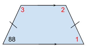 Find the measures of the numbered angles in the isosceles trapezoid. | Homework.Study.com