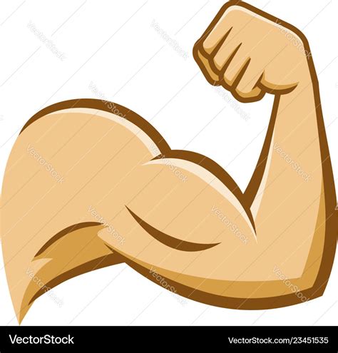 Strong muscle arm Royalty Free Vector Image - VectorStock