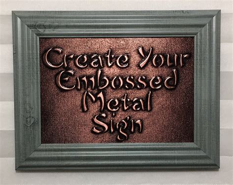 Custom Metal Sign Embossed Custom Metal Sign Metal Quote