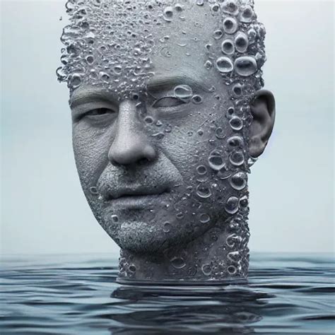 a sculpture made of water in the shape of a human | Stable Diffusion