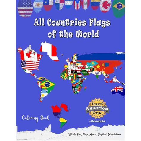 Buy All Countries Flags of the World Coloring Book: Part One America ...