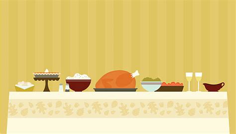 Thanksgiving Table Illustrations, Royalty-Free Vector Graphics & Clip ...