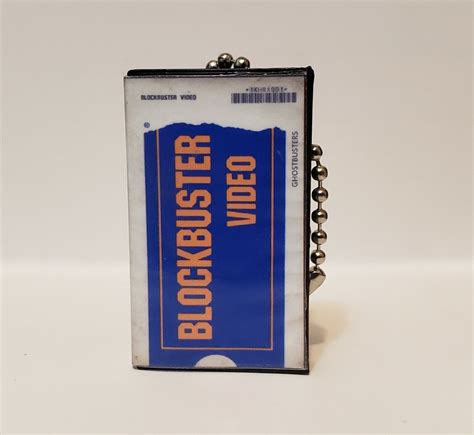 Blockbuster Rental Tape Case Ghostbusters 80s 90s movie vhs Blu Ray Keychain | eBay