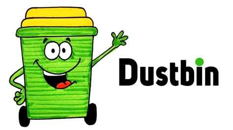 How to Draw Dustbin | Dustbin Drawing for Kids | Draw Dots - YouTube