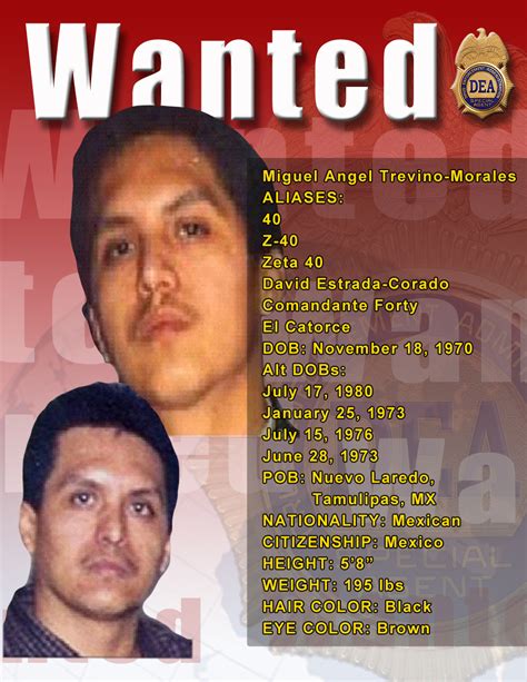 DEA Names Eleven 'Most Wanted' Mexican Fugitives Sought by U.S.