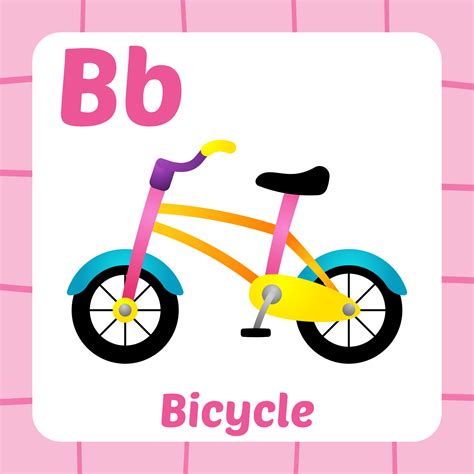 flashcard para niños, vector de bicicleta 7724853 Vector en Vecteezy