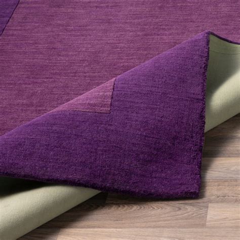 Surya Mystique M-349 Violet Solid Colored Bordered Rug from the Solid Rugs collection at Modern ...
