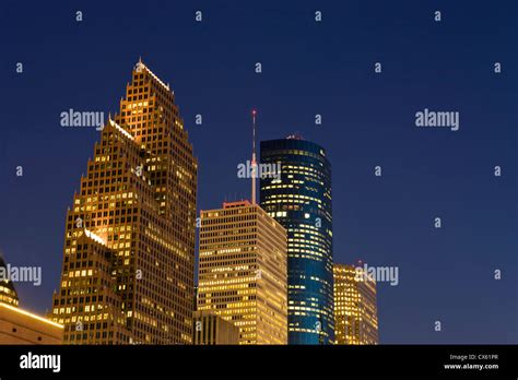 DOWNTOWN SKYLINE HOUSTON TEXAS USA Stock Photo - Alamy