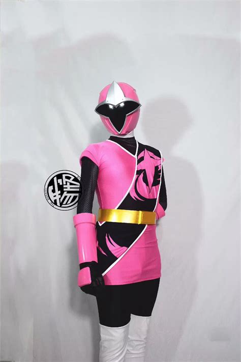 Ninja Steel Pink Ranger Sarah Thompson Cosplay Full Set Costume Custom ...