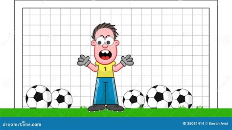 Cartoon Goalkeeper Angry Stock Images - Image: 35081414