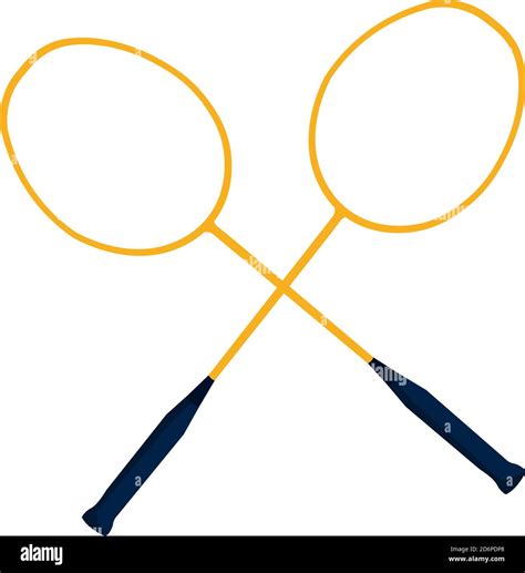 Badminton rackets, illustration, vector on white background Stock Vector Image & Art - Alamy