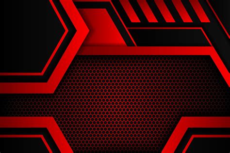 Geometric Red Background Black Graphic by noory.shopper · Creative ...