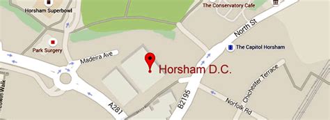 Horsham Town Centre Map