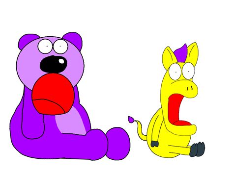 Donkey Hodie And Purple Panda Shocked by torrjua11011 on DeviantArt