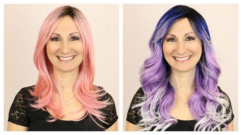 2 New Awesome Colored Wigs - Crystal and Galaxy! - YouTube