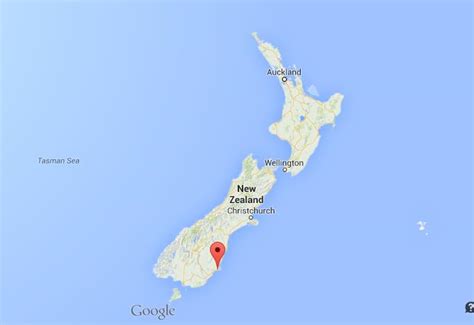 Dunedin on map of New Zealand