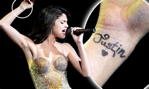 Selena Gomez tattoo on her wrist is a tribute to boyfriend Justin ...