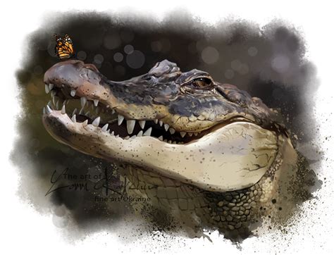 The crocodile and the Monarch butterfly by Kajenna on DeviantArt