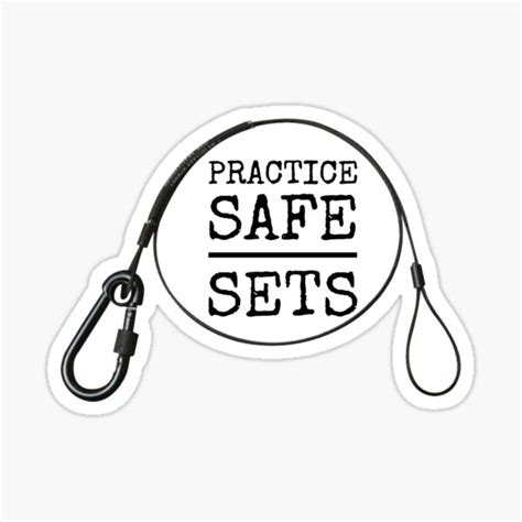 "Practice Safe Sets" Sticker for Sale by Hendo98 | Redbubble