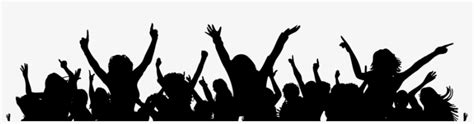 Party Crowd Silhouette Png Download - Template Powerpoint Music Festival Transparent PNG ...