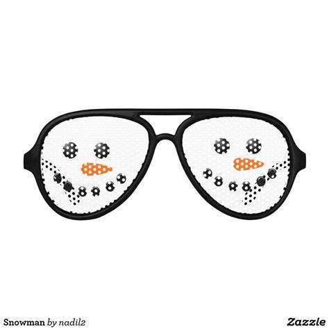 Snowman Aviator Sunglasses | Zazzle.com | Party sunglasses, Snowman ...