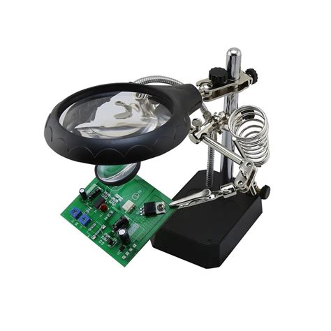 TE-800 ,Multi-function LED Magnifier PCB Soldering iron Stand Holder ...